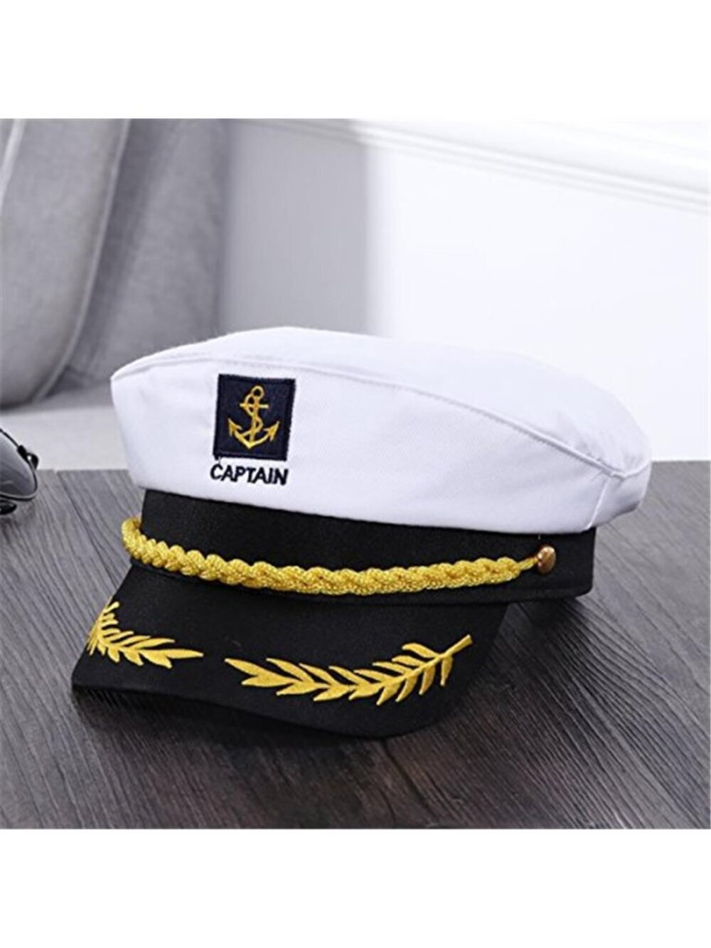 Adult Yacht Captain Hat White Sailor Hat for Women Men Yacht Boat Sailor - Picture 5 of 7